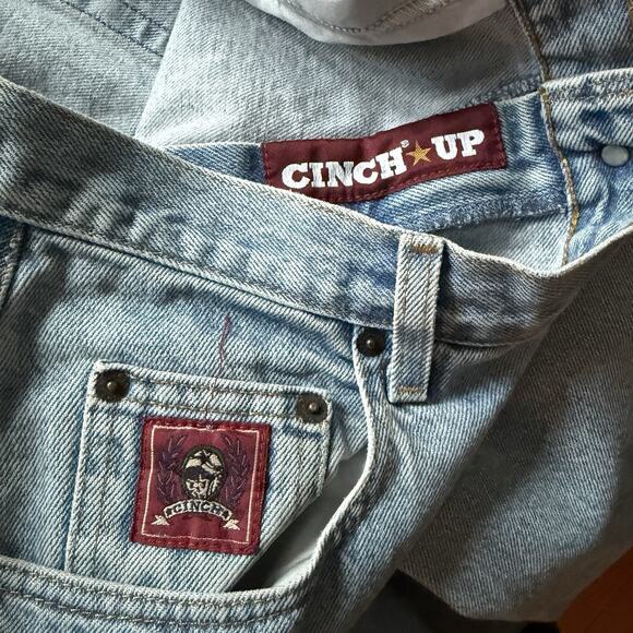 Cinch Men’s Jeans 38x32 Red Label Relaxed Tapered Denim Loose Fit Western Rare - Picture 3 of 9